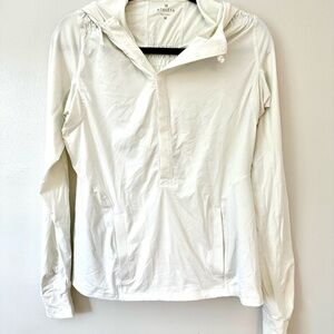 Athleta white Hooded long sleeve size M